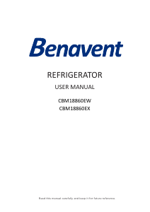 Manual de uso Benavent CBM18860EW Frigorífico combinado