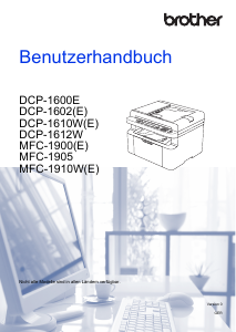 Bedienungsanleitung Brother DCP-1600E Multifunktionsdrucker