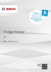 Manual Bosch KTL15NWEAG Fridge-Freezer
