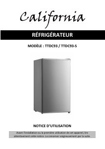 Mode d’emploi California TTDC93 Réfrigérateur