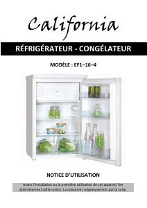 Mode d’emploi California EF1-16-4 Réfrigérateur