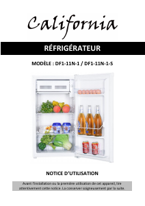 Mode d’emploi California DF1-11N-1-S Réfrigérateur
