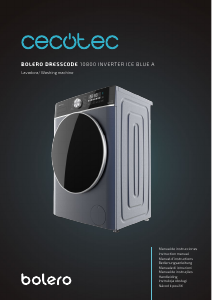 Manuál Cecotec Bolero DressCode 10800 Inverter Ice Blue A Pračka