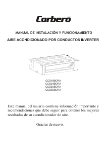 Manual de uso Corberó CCD36BORA Aire acondicionado