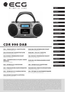 Manual ECG CDR 990 DAB Stereo set