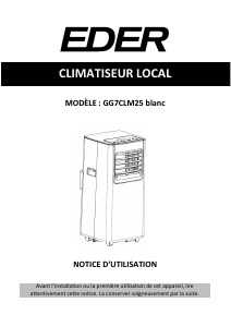 Mode d’emploi Eder GG7CLM25 Climatiseur