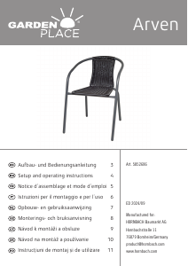Bedienungsanleitung Garden Place 5852686 Arven Gartenstuhl
