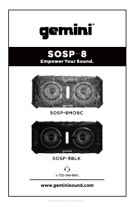 Bruksanvisning Gemini SOSP-8MOBC Högtalare