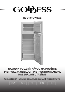 Manuál Goddess RDD0144GW8AE Lednice s mrazákem