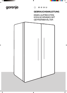 Bedienungsanleitung Gorenje NRS917E41BXWD Kühl-gefrierkombination