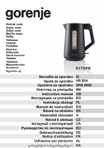 Manuál Gorenje K17OPB Konvice