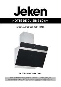 Mode d’emploi Jeken OOO15H6044 Hotte aspirante