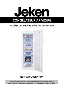 Mode d’emploi Jeken DDD4CV25 Congélateur