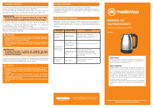 Manual de uso Mademsa MEK10 Hervidor