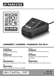Mode d’emploi Parkside IAN 334026 Chargeur de batterie