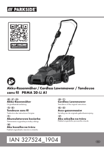 Mode d’emploi Parkside IAN 327524 Tondeuse à gazon