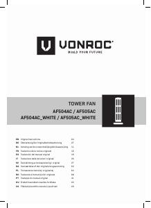 Manual Vonroc AF504AC Ventilador