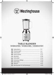 Manual Westinghouse WKBE221BK Liquidificadora
