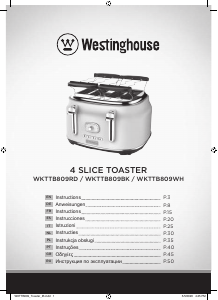 Bruksanvisning Westinghouse WKTTB809BK Brödrost