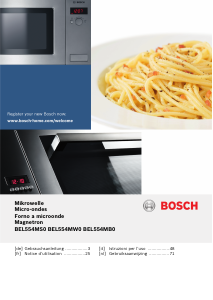 Manuale Bosch BEL554MB0 Microonde