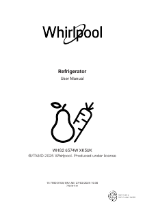 Bruksanvisning Whirlpool WHG2 6574W XK5UK Kyl-frys