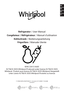Bruksanvisning Whirlpool WHK 22413 X6EE Kyl-frys