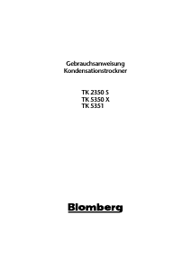 Bedienungsanleitung Blomberg TK 5351 Trockner