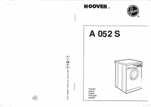 Handleiding Hoover A 052 S Wasmachine