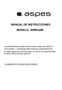 Manual de uso Aspes AMW120G Microondas