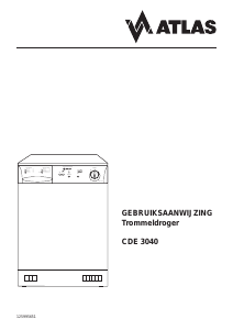 Handleiding Atlas CDE 3040 Wasdroger