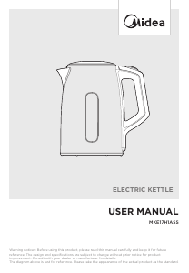 Manual de uso Midea MKE17H1ASS Hervidor