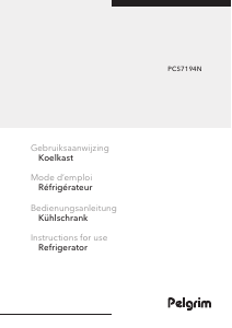 Mode d’emploi Pelgrim PCS7194N Réfrigérateur combiné