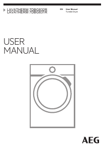 Manual AEG T7DBG832R Dryer