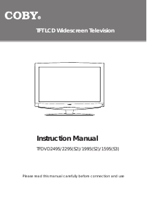 Manual Coby TFDVD2495 LCD Television