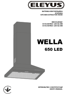 Bruksanvisning Eleyus WELLA 650 LED 60 BL Köksfläkt
