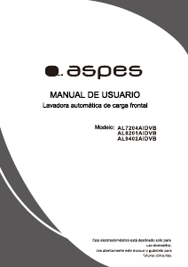 Manual de uso Aspes AL8201AIDVB Lavadora