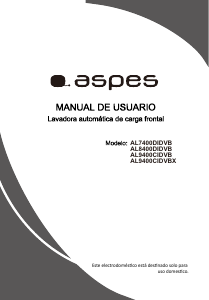 Manual de uso Aspes AL9400CIDVBX Lavadora