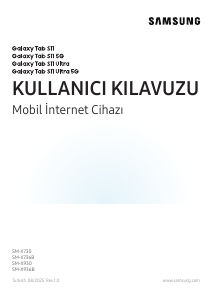 Kullanım kılavuzu Samsung SM-X936B Galaxy Tab S Tablet