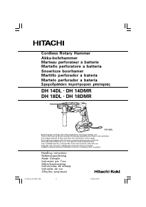 Manual Hitachi DH 18DL Martelo perfurador