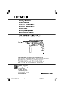 Mode d’emploi Hitachi DH 24PC3 Perforateur