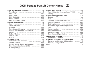 Manual Pontiac Pursuit (2005)