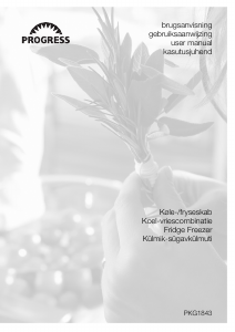 Kasutusjuhend Progress PKG1843 Külmik-sügavkülmik