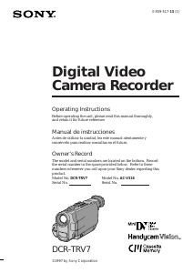Manual Sony DCR-TRV720E Camcorder