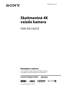 Vadovas Sony FDR-AX1 Vaizdo kamera