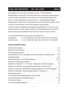 Bedienungsanleitung Mebus 40409 Wetterstation