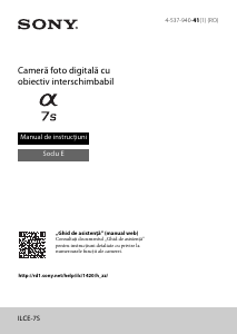 Manual Sony Alpha ILCE-7S Cameră digitală