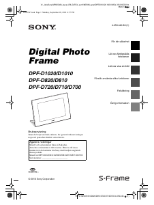 Bruksanvisning Sony DPF-D1020 Digital fotoram