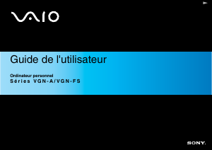 Mode d’emploi Sony Vaio VGN-FS315B Ordinateur portable