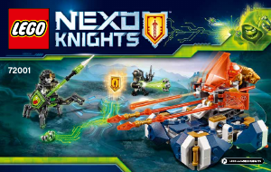 Manual de uso Lego set 72001 Nexo Knights Aerodeslizador justiciero de Lance