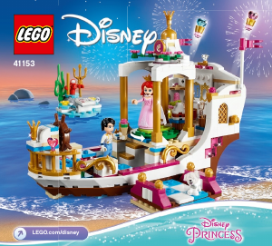 Kullanım kılavuzu Lego set 41153 Disney Princess Arielin Kraliyet Kutlama Teknesi